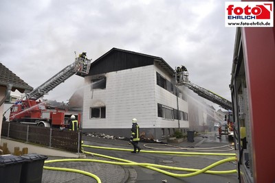 Wohnhausbrand in Niederbrechen