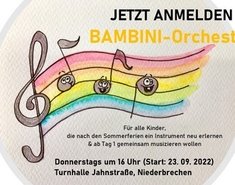 Das Bambini-Orchester startet 